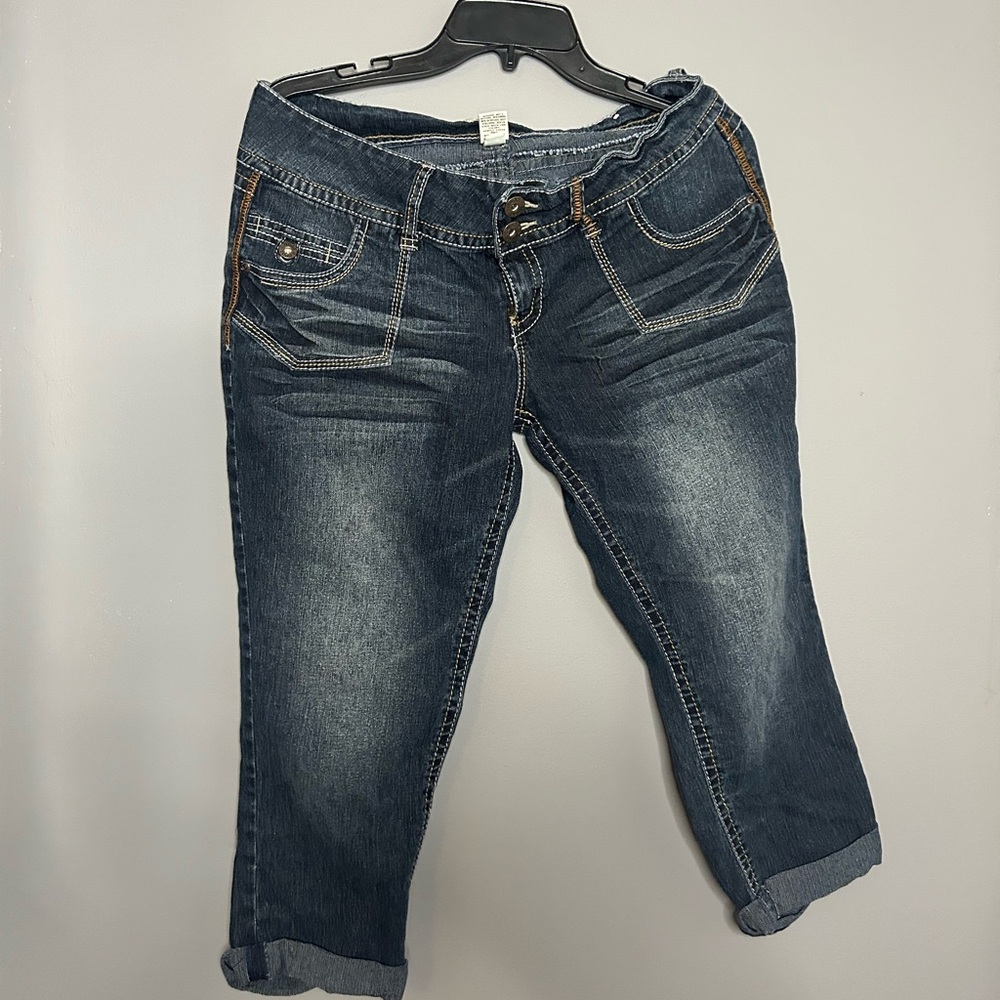 Mudd Dark Blue Cropped Women's Jeans